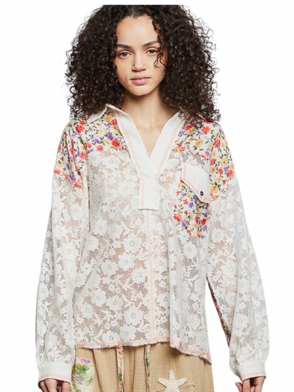 :  POL NEW TOP IVORY nwt size large